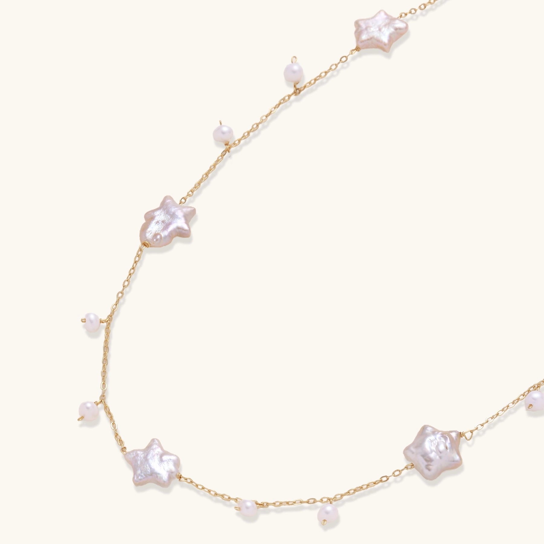Celestial Pearl Stars Necklace