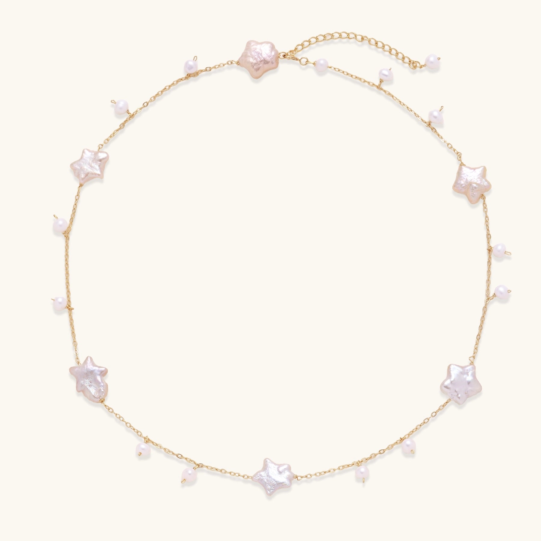 Celestial Pearl Stars Necklace