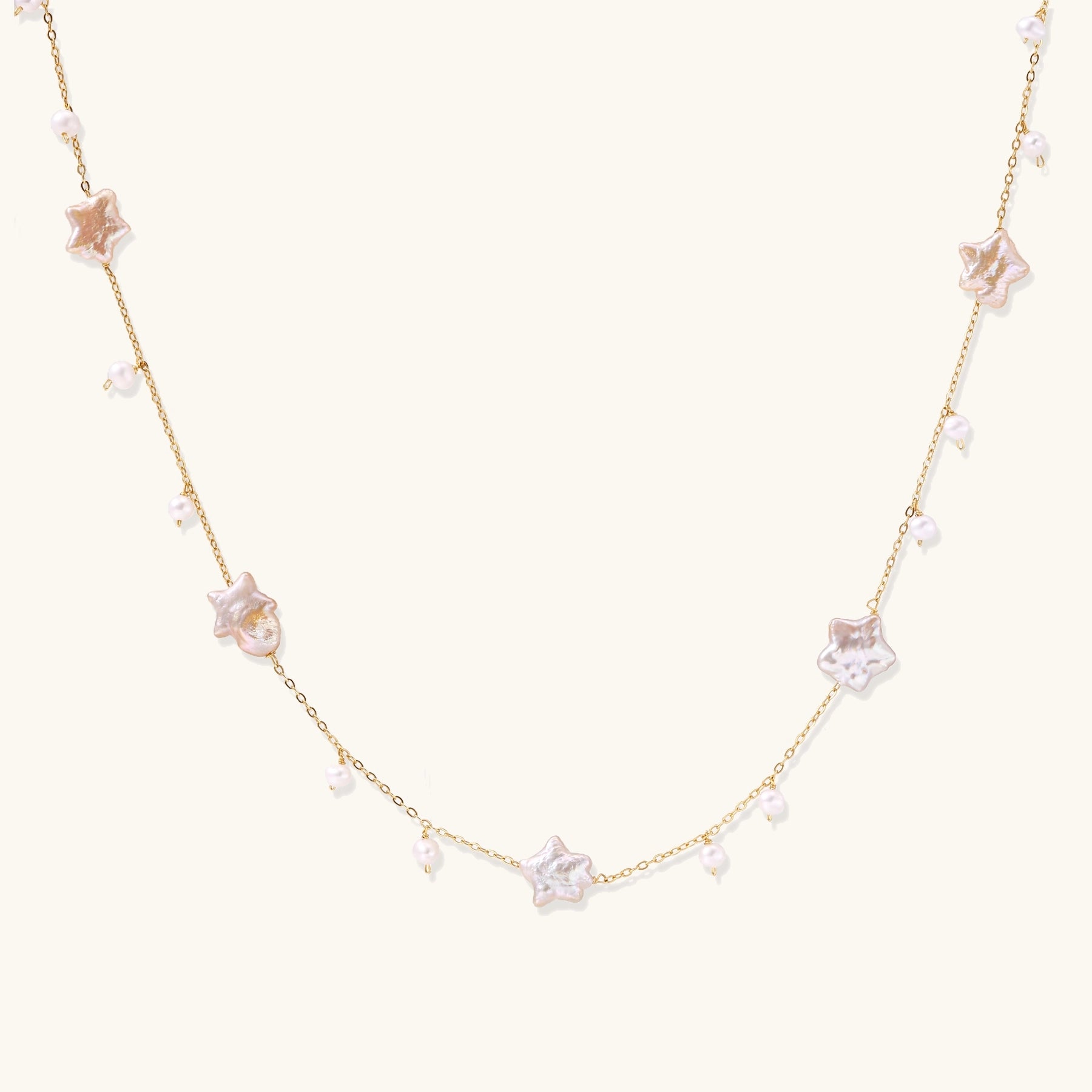 Celestial Pearl Stars Necklace
