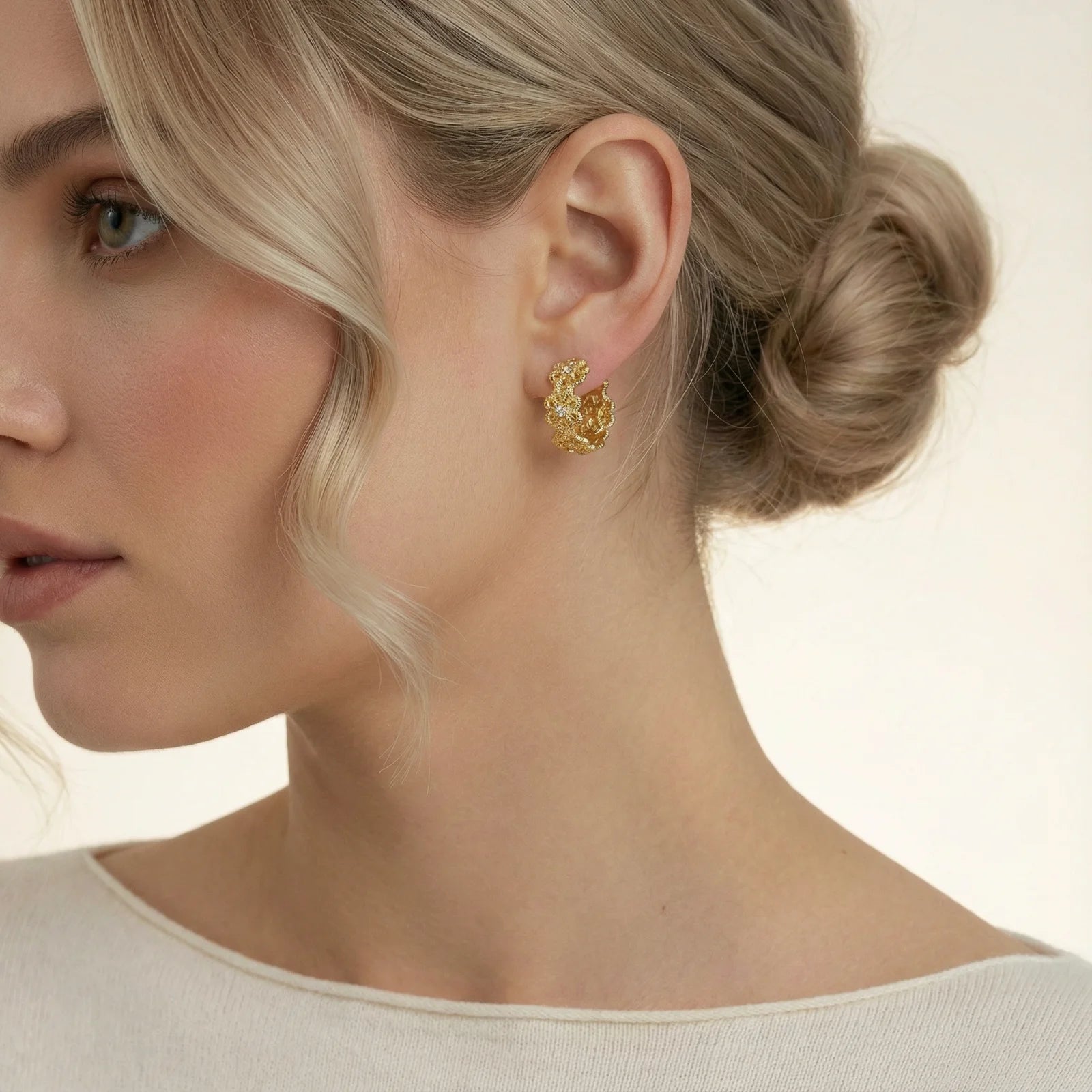 Bloom Filigree Hoops