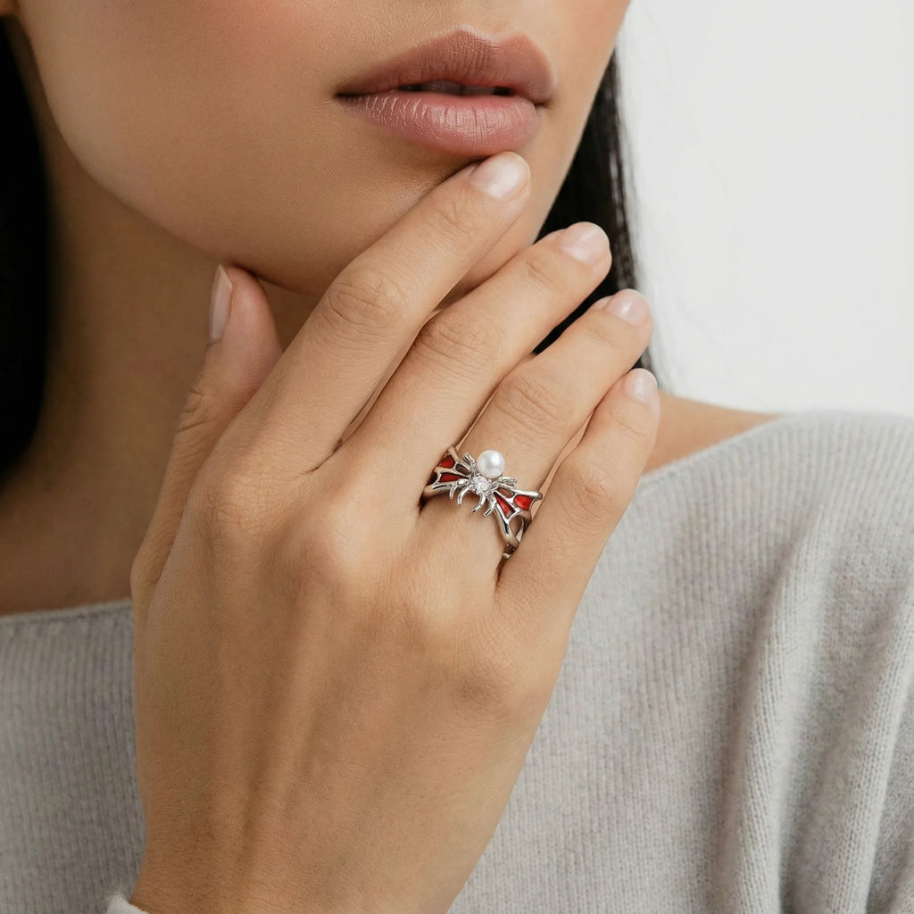 Crimson Spider Ring