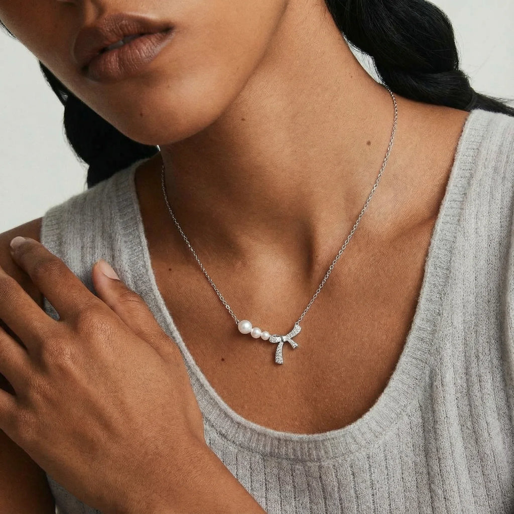 Pearl Bow Dreams Necklace